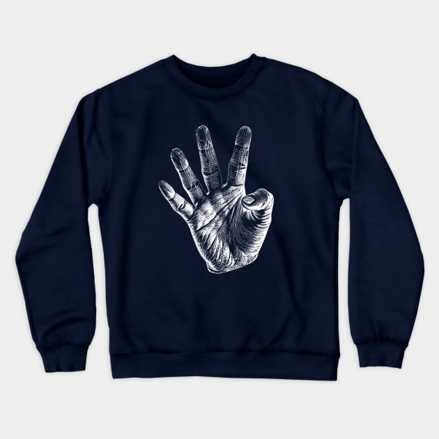 Hand Gesture Crewneck Sweatshirt by CatCoconut-Art